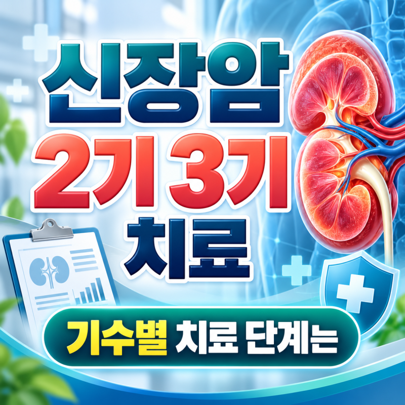 신장암 2기 3기 치료, 기수별 치료 단계는