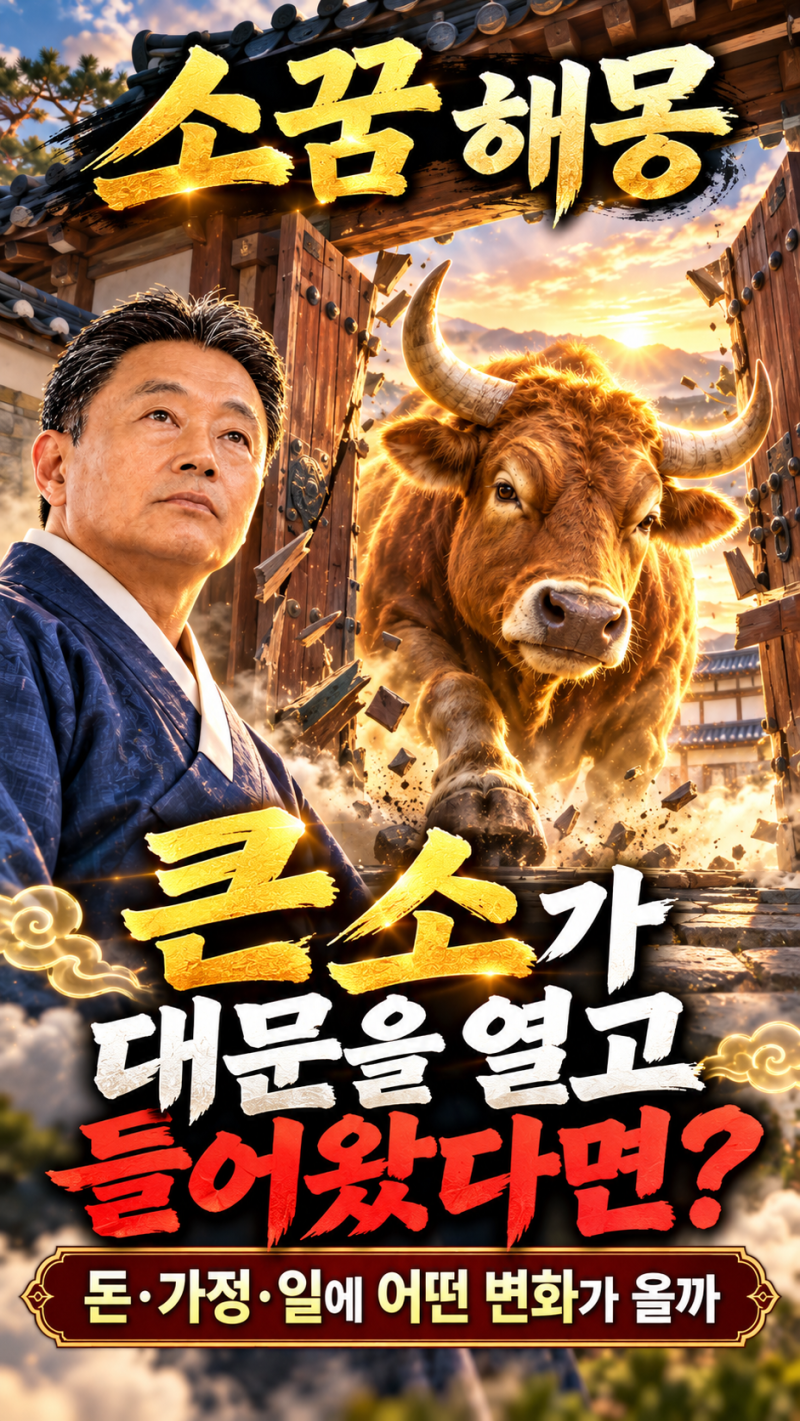 소꿈 해몽｜소가 돈자루를 싣고 집으로 돌아왔다면? 재물·가족·일의 흐름은 어떻게 달라질....
