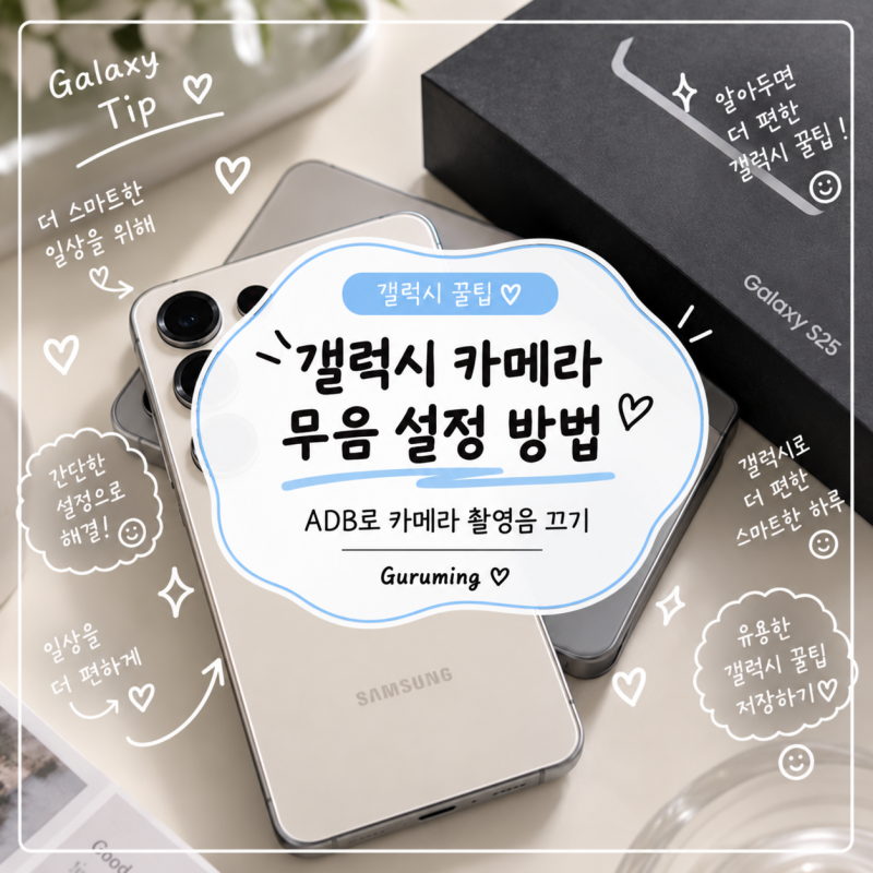 [갤럭시 꿀팁] 갤럭시 카메라 무음 설정 방법｜ADB로 카메라 촬영음 끄기