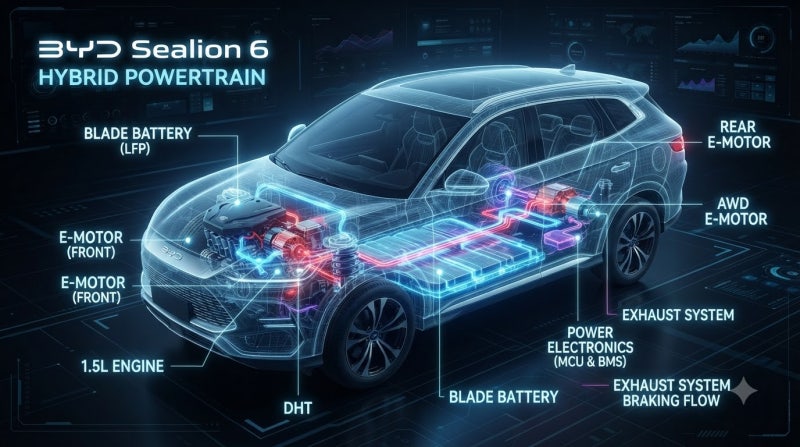 BYD 씨라이언 6 DM-i AWD 출시! 5초 제로백·전기 93km·가격 4,190만원