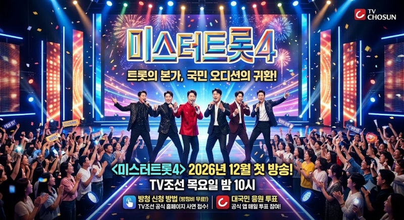다시 돌아온 "미스터 트롯4" 방청 신청 방법 및 당첨 꿀팁 (+첫방송 날짜·라인업·응원 투표 ....