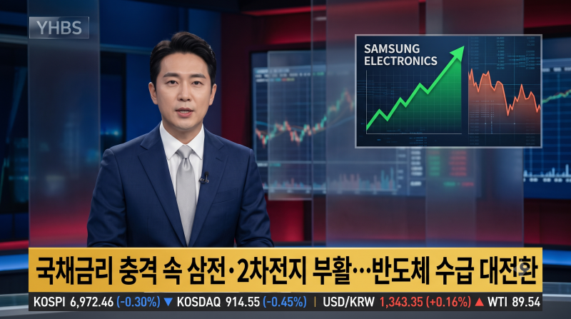 [26.10.06.오전시황] 국채금리 5.3% 충격 흡수한 국장…이차전지 숏커버링 돌풍