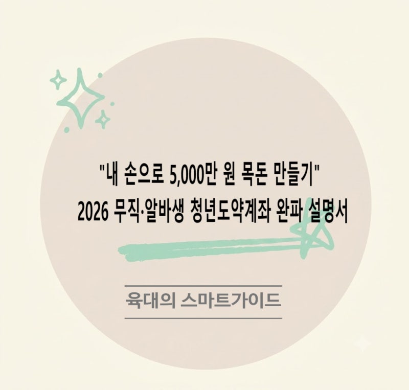 "내 손으로 5,000만 원 목돈 만들기" 2026 무직·알바생 청년도약계좌 완파 설명서
