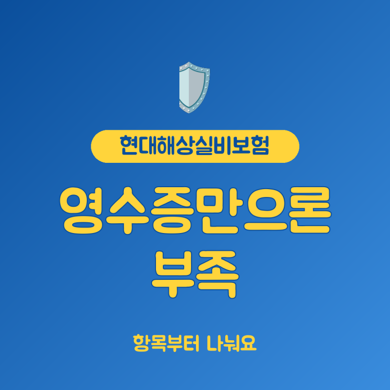 현대해상실비보험 청구서류, 급여와 특약부터 나누는 접수 기준 3가지