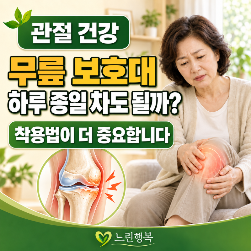 4탄. 관절 건강｜무릎 보호대 계속 차도 될까? 종류·사이즈·착용시간·주의할 점