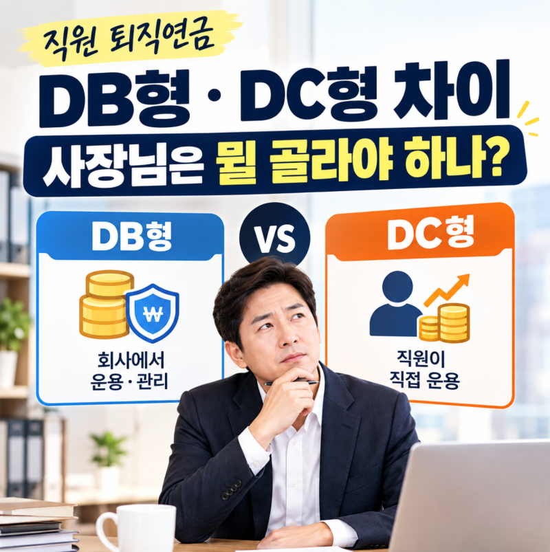 직원 퇴직연금 DB형·DC형 차이, 사장님은 뭘 골라야 하나