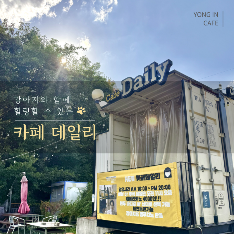 용인애견동반카페추천 | 강아지도 멍푸치노 한 잔, 카페 데일리