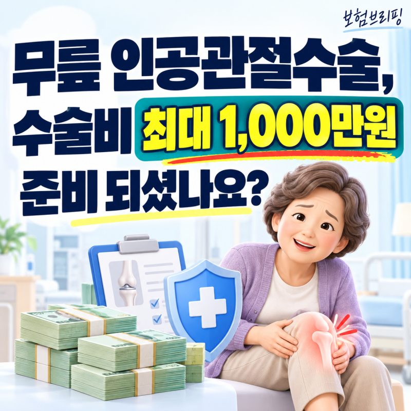 무릎 인공관절수술, 수술비 최대 1,000만원 준비되셨나요?
