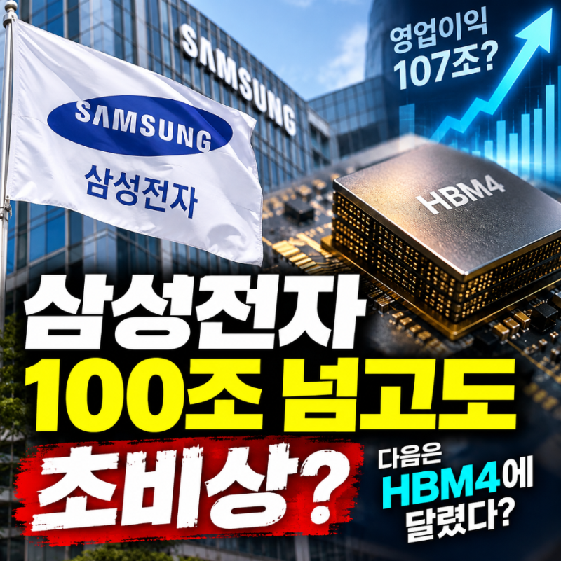 삼성전자 '100조 넘고도 초비상' 3분기 영업익 107조, 또 역대급 실적