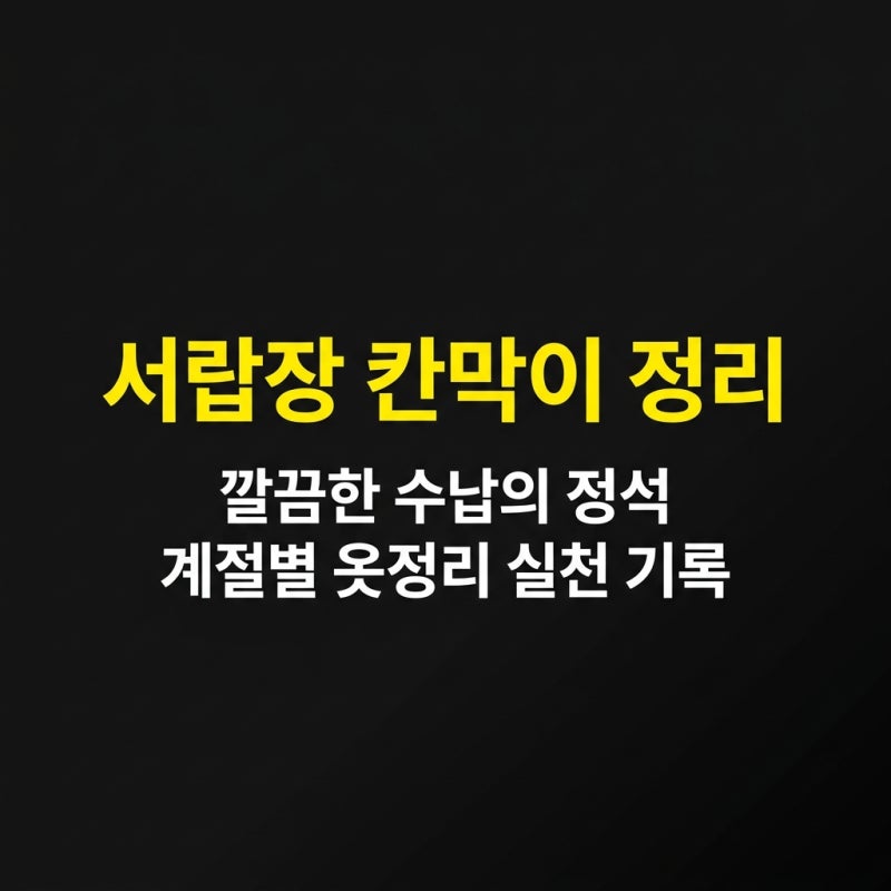 계절 바뀔 때마다 정리하는 나만의 서랍장 칸막이 정리 기록