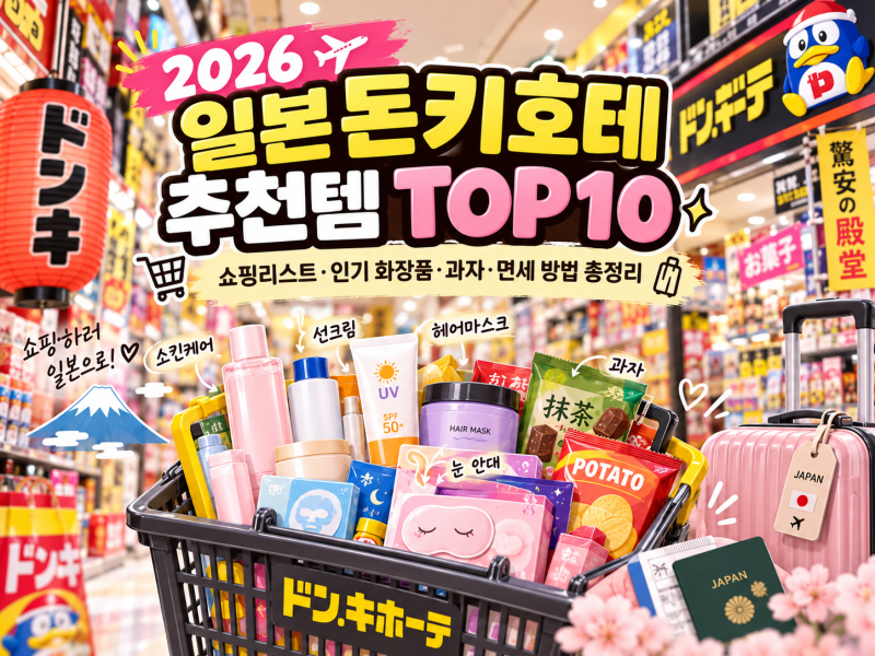 2026 일본 돈키호테 추천템 TOP10｜쇼핑리스트·인기 화장품·과자·면세 방법 총정리