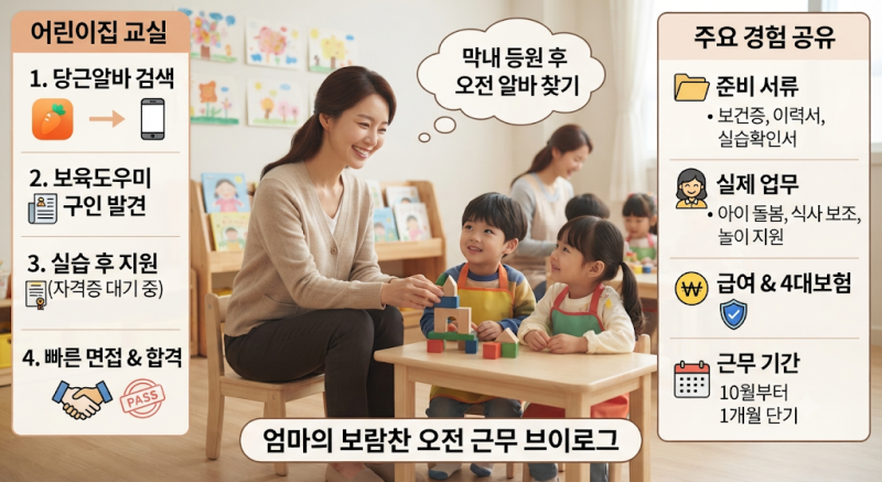 어린이집 보육도우미 서류부터 업무·급여까지(월급은 얼마일까?)