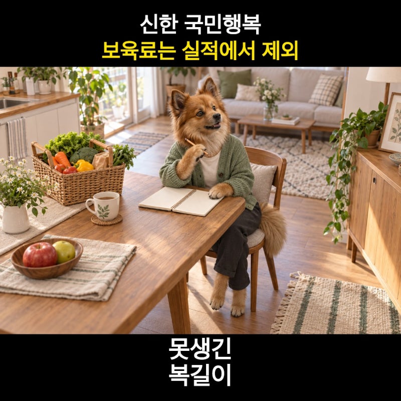 [신한카드] 국민행복 신용카드, 보육료를 내도 전월 30만원은 따로일까요?