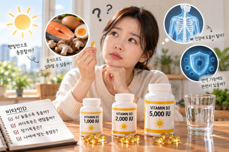 비타민D 5000IU가 높을수록 좋을까? 고용량 장기복용 전 알아둘 점