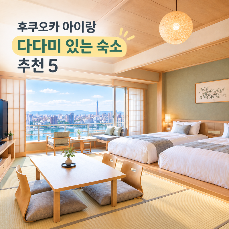 후쿠오카 아이랑 숙소 다다미방 있는 호텔 추천 5