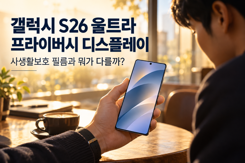 갤럭시 S26 울트라 프라이버시 디스플레이｜사생활보호 필름과 뭐가 다를까?