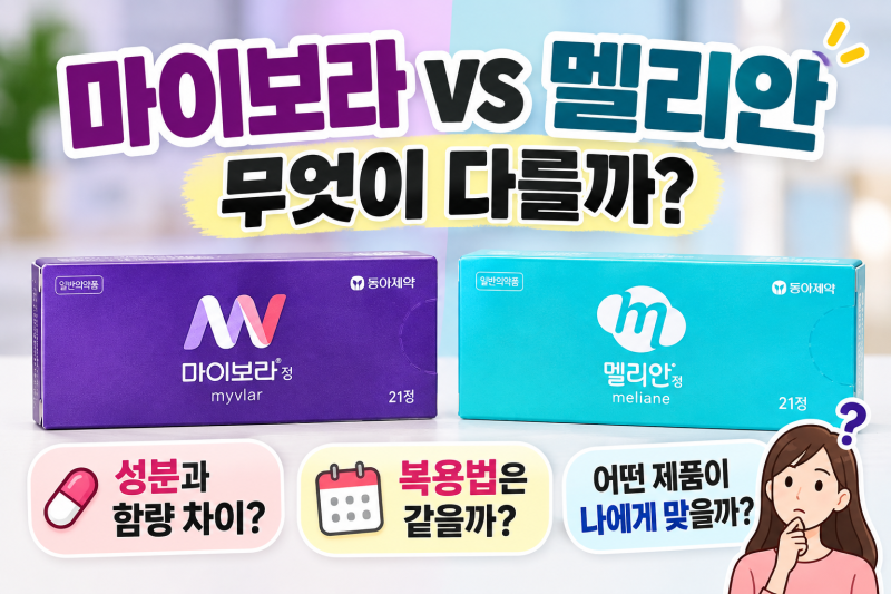 마이보라와 멜리안 차이, 에스트로겐 함량이 선택 기준일까?