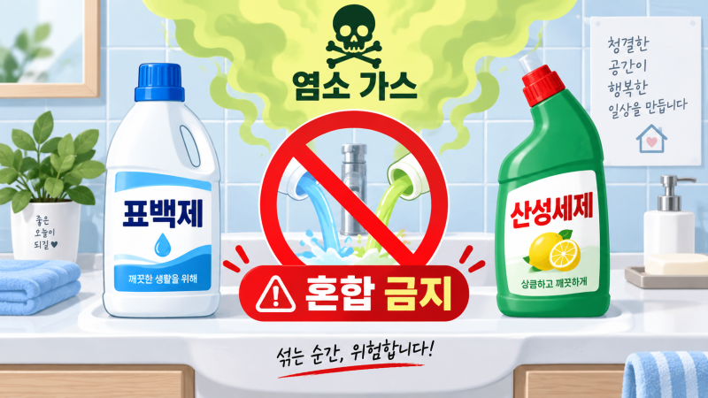 표백제와 산성세제를 섞으면 왜 위험한 가스가 생길까?