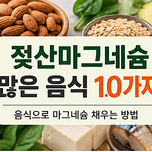 젖산마그네슘 많은 음식 10가지, 음식으로 마그네슘 채우는 방법