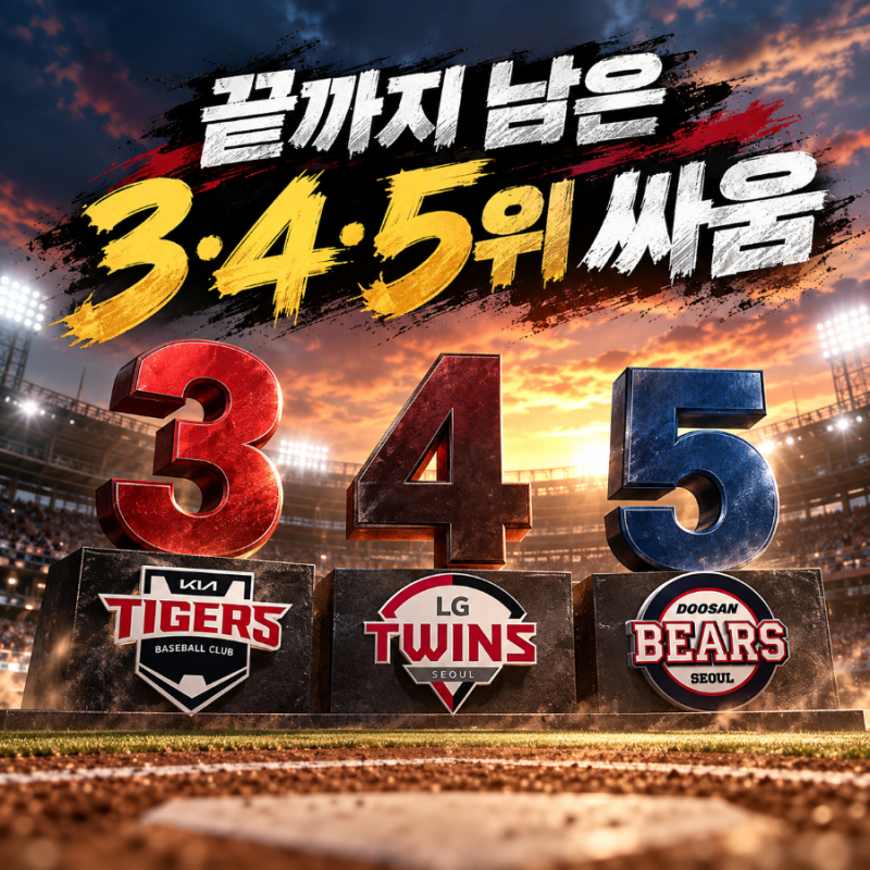 끝까지 남은 KBO 3·4·5위 싸움｜KIA·LG·두산, 아직 순서는 정해지지 않았다