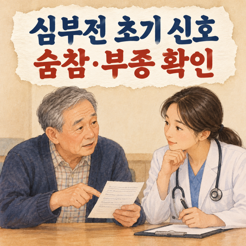 심부전 초기 신호, 계단 오를 때 숨차고 다리가 붓는다면 확인해볼 것