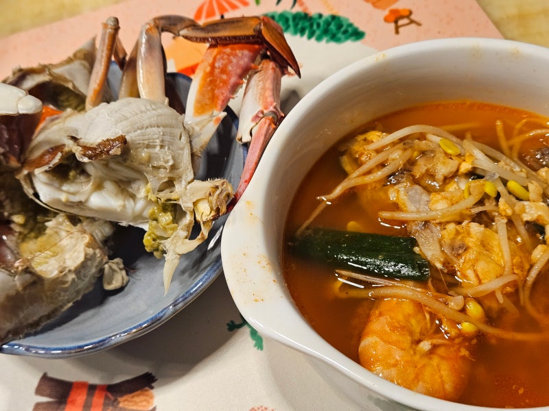 가락시장 꽃게찜 청해수산 포장 후기｜가을 수꽃게·회·새우·가리비까지 한 번에