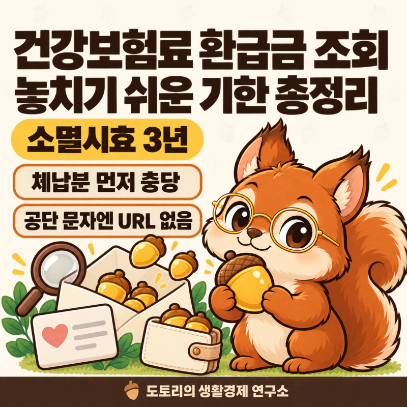 건강보험료 환급금 조회 방법, 생기는 경우·소멸시효 3년·사칭 문자 총정리