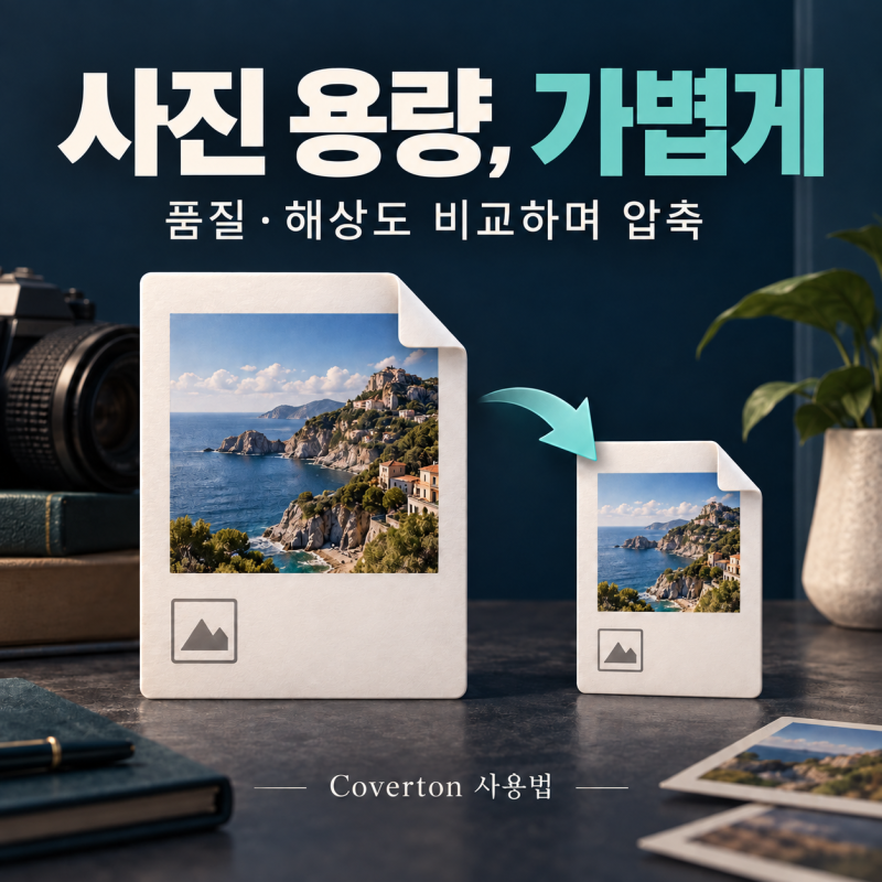이미지 용량 줄이기 무료 사용법, 사진 품질·해상도 조절해 압축하기
