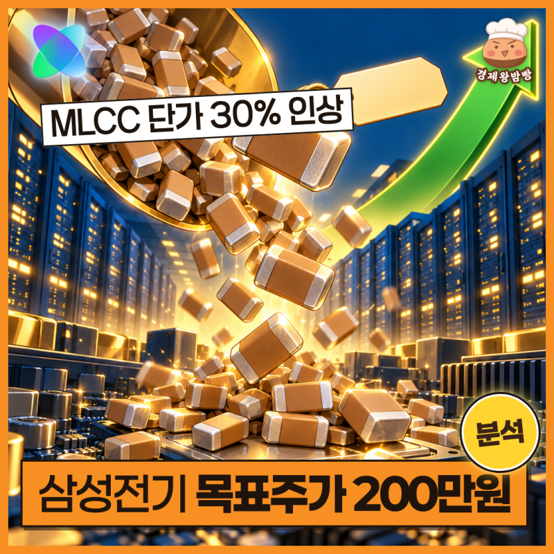 삼성전기 주가 전망, MLCC 단가 30% 올리고 목표주가 200만원까지