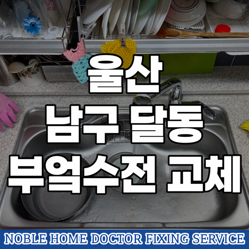 울산 남구 달동 부엌수전 교체, 우방 아파트 원홀 싱크대 수도꼭지 거치대 파손으로 인한 교....