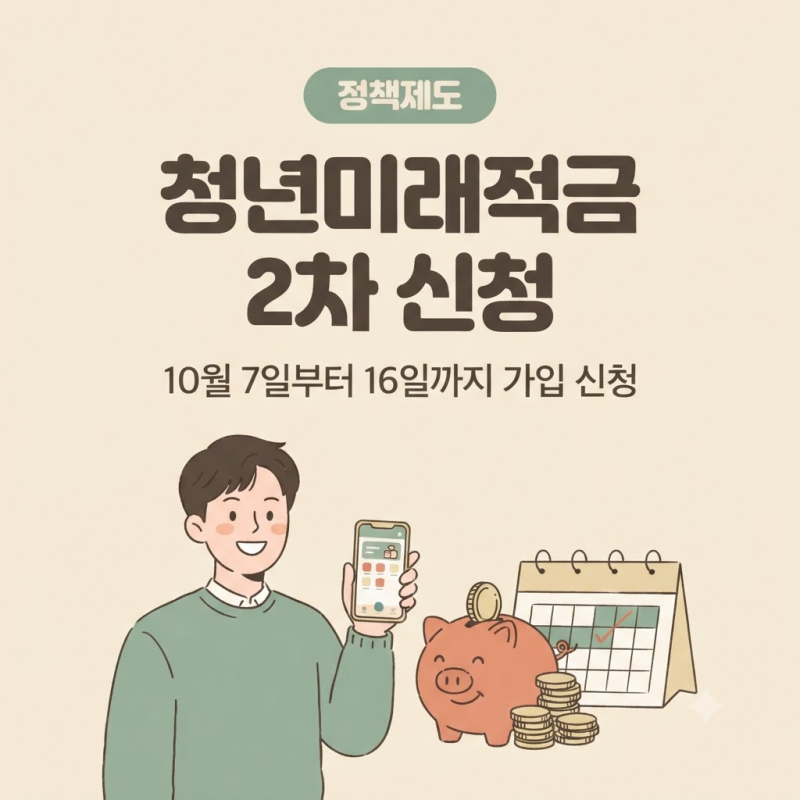 청년미래적금 2차 신청 10월 7일∼16일, 자격과 신청 방법 그리고 신청 전 체크할 것