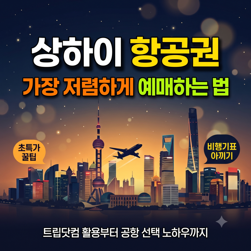 상하이 비행기표 반값 노리기: 플랫폼 비교부터 공항 선택 노하우