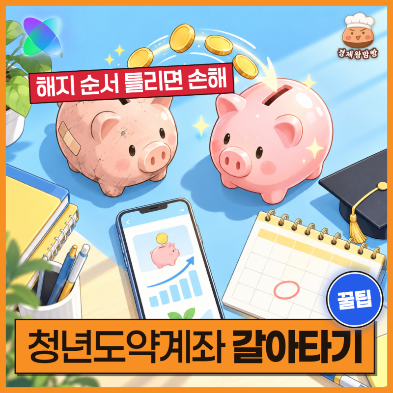 청년도약계좌 갈아타기, 청년미래적금 2차 신청 전 중도해지 조건 총정리