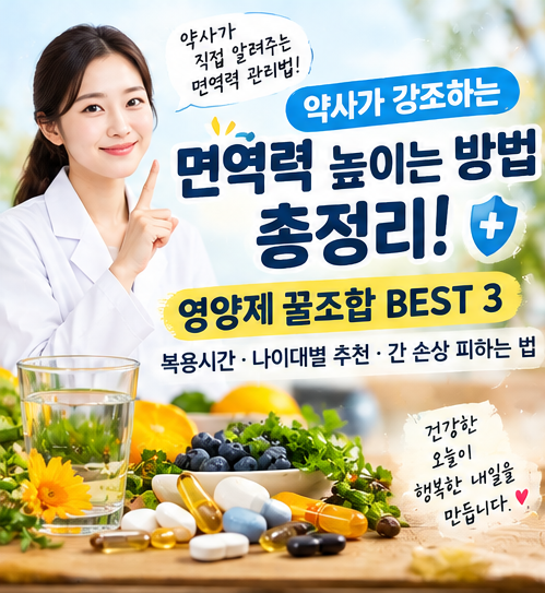 약사가 강조하는 면역력 높이는 방법 총정리! 영양제 꿀조합 BEST 3 (복용시간, 나이대별 필수 ....