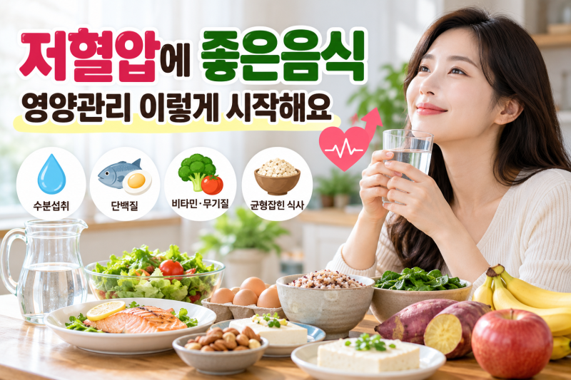 저혈압에좋은음식 영양관리 이렇게 시작해요