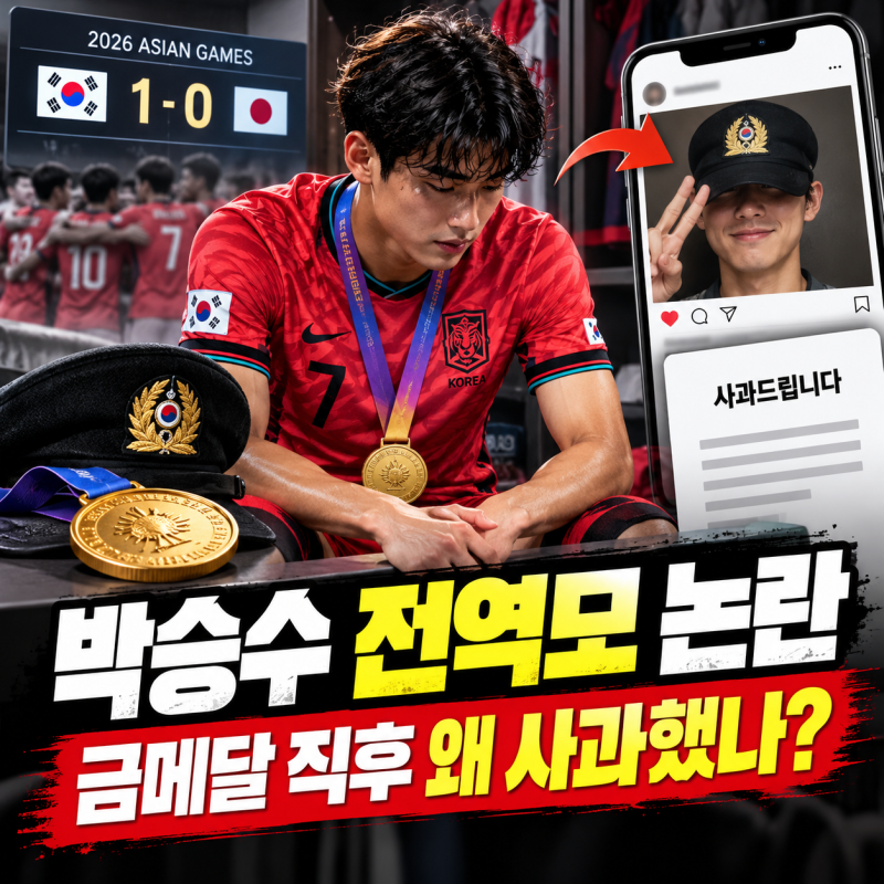 박승수 전역모 사진에 여론 폭발｜19세 뉴캐슬 유망주, 금메달 따고 사과까지 한 이유