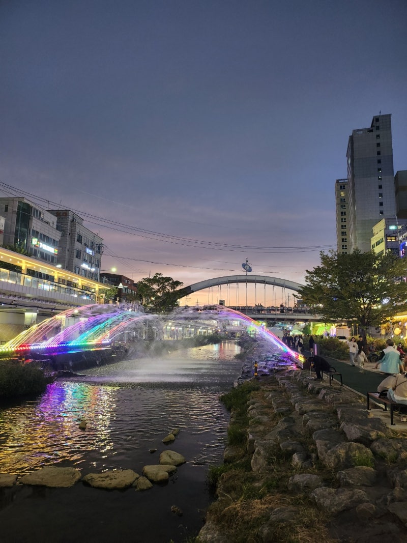 관악구 별빛내린천 야경 신림역 3분 거리 도림천 밤 산책 코스 & 분수 가동시간 주차 꿀팁 총....