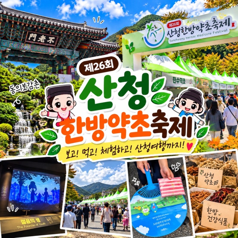 2026 산청한방약초축제 후기 동의보감촌 주차·셔틀·약초판매장·엑스포주제관까지