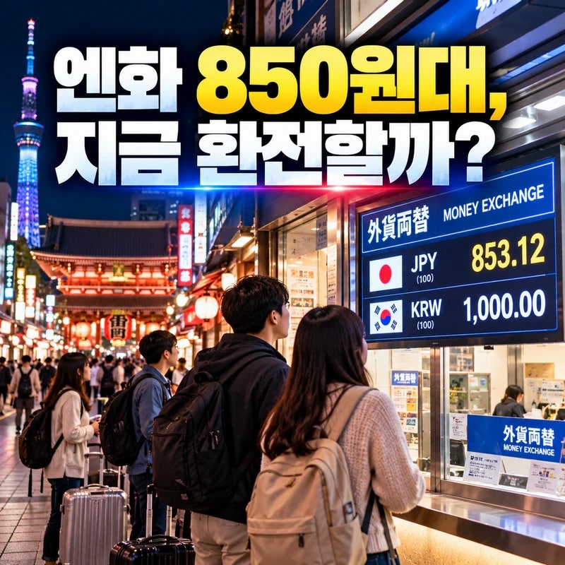 엔화환율 850원대, 일본여행 환전 지금 해야 할까? 10월 전망까지