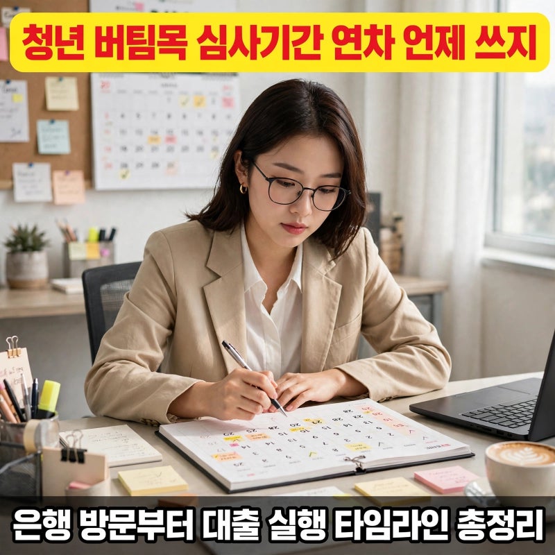 청년 버팀목 심사기간 연차 언제 쓰지? 은행 방문부터 대출 실행까지 타임라인 총정리
