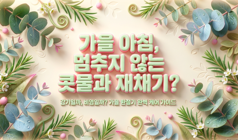 [가을 환절기 건강관리 ②] 환절기마다 콧물·재채기? 가을 알레르기 비염과 생활환경 관리