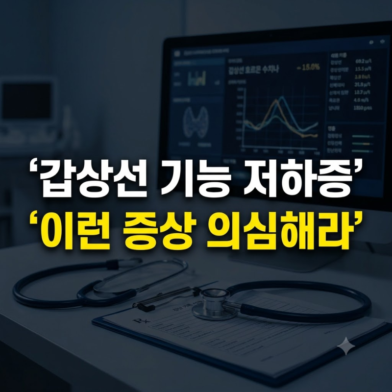 갑상선 기능 저하증 증상 8가지와 TSH 정상수치 해석 가이드