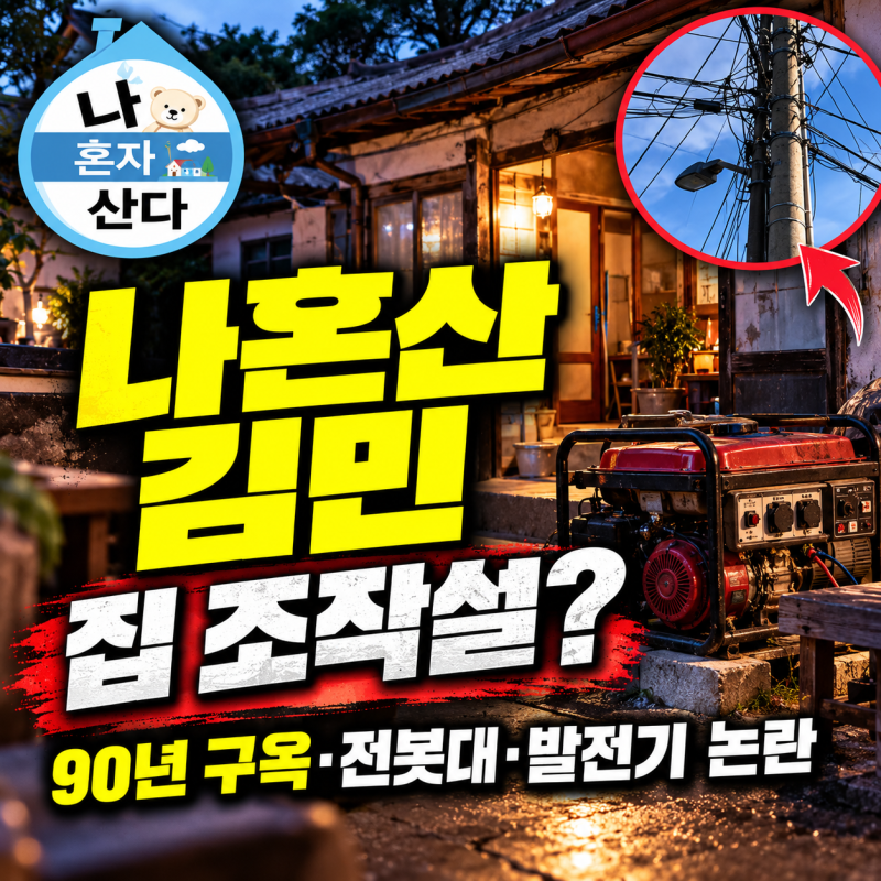 나혼산 김민 집 조작설? 90년 구옥·전봇대 발전기·로드뷰 논란 정리