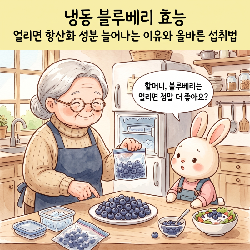 냉동 블루베리 효능 얼리면 항산화 성분 늘어나는 이유와 올바른 섭취법
