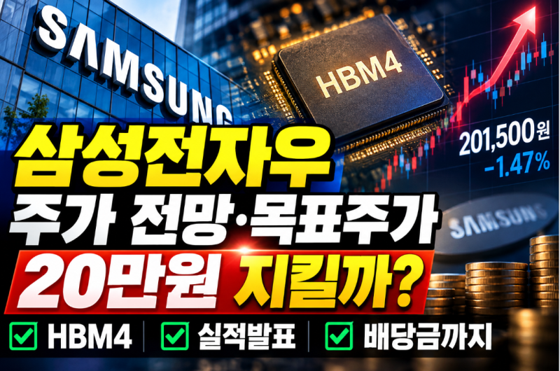 삼성전자우 주가 전망·목표주가, 20만원 지킬까…HBM4·실적발표·배당금까지