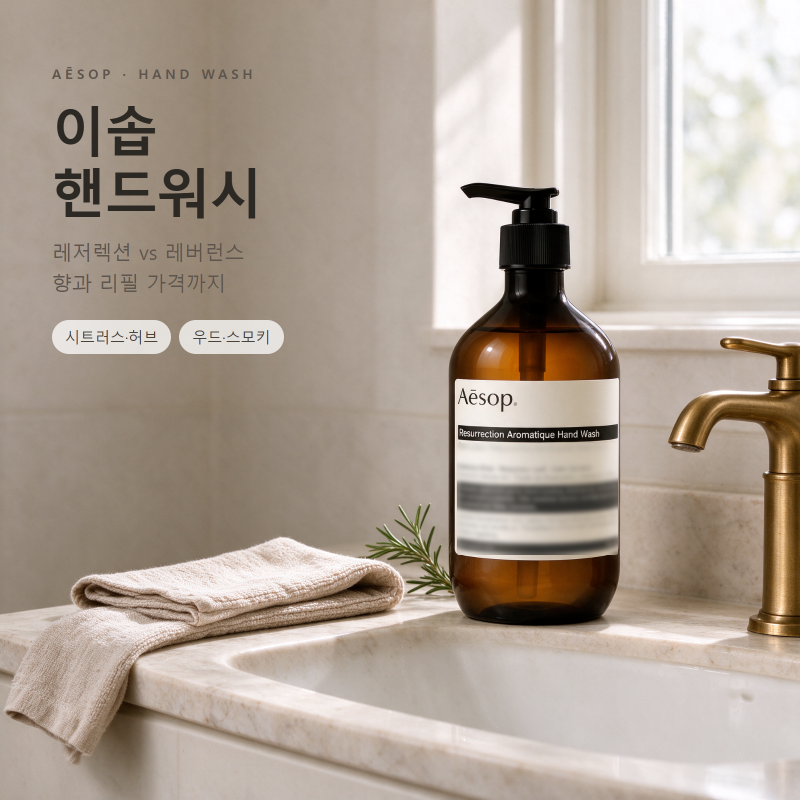 이솝 핸드워시 레저렉션 vs 레버런스 — 향 차이와 리필 가격, 선물 포장까지
