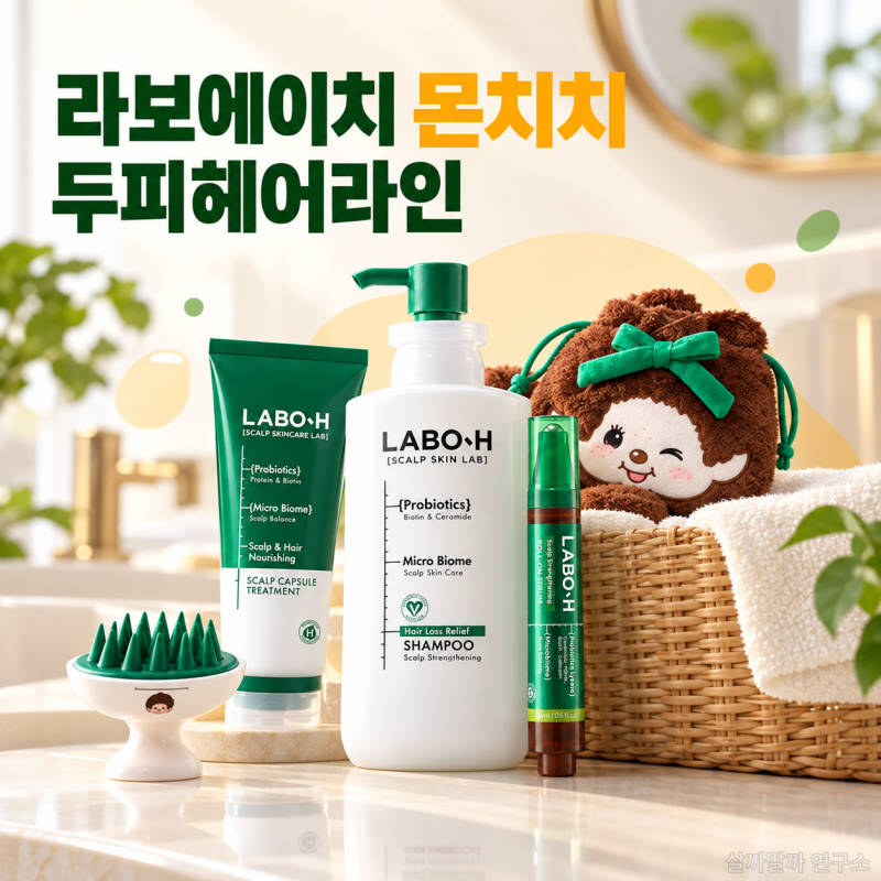 라보에이치 몬치치 콜라보, 두피강화부터 헤어라인 그리고 야호 세트 라인업까지