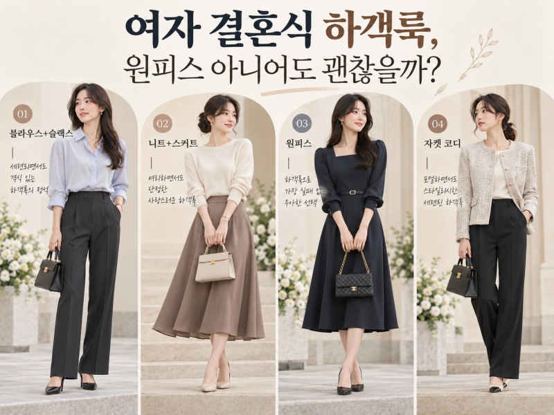 여자 결혼식 하객룩, 원피스 아니어도 괜찮을까? 이렇게 입어보세요