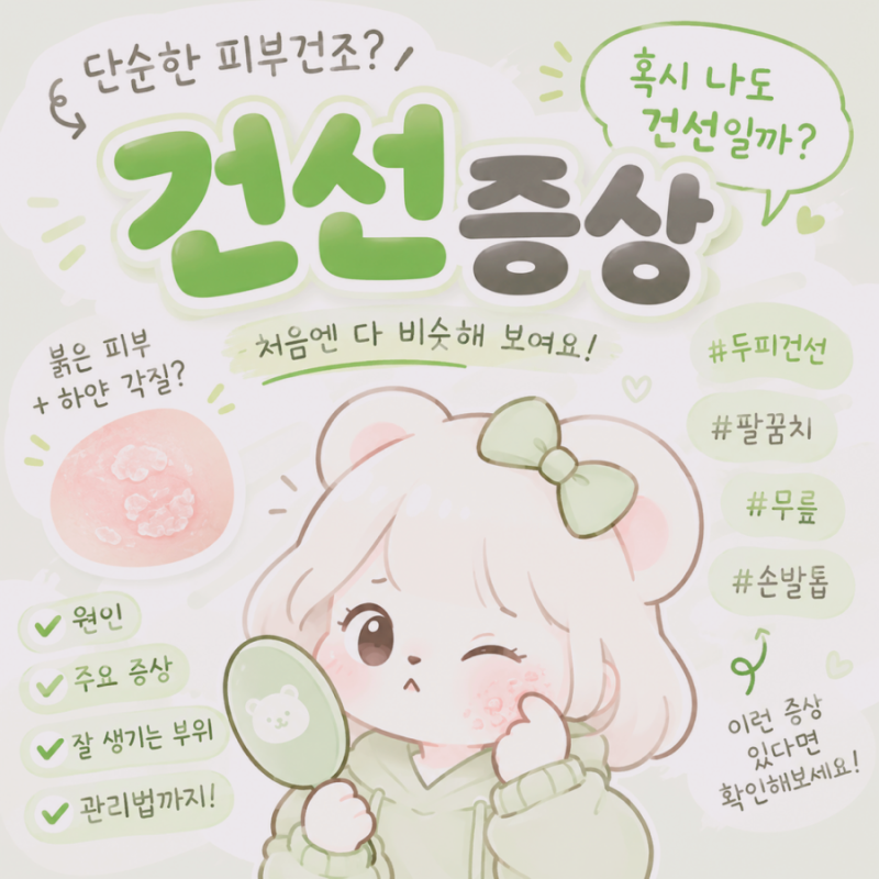 건선증상, 처음엔 단순한 건조함인 줄 알기 쉬워요