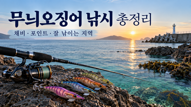 무늬오징어 낚시 채비 총정리｜에깅 포인트 찾는 법부터 잘 낚이는 지역까지